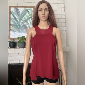 Sachin + Babi halter top size 2 red faux leather sleeveless Anthropologie